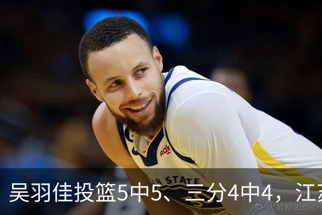 吴羽佳投篮5中5、三分4中4，江苏最多落后20分追到只差1分